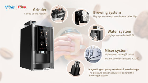 خرید Bean to Cup Coffee Machine 2.7L Hopper 700x420x450mm Stainless Steel ساخت آنلاین